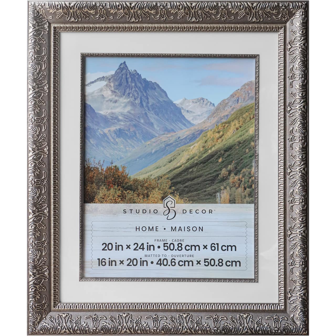 6 Pack: Home 16" x 20" Silver Floral Frame with Mat by Studio Décor®